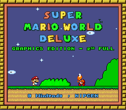 Super Mario World Deluxe - Graphics Edition Title Screen